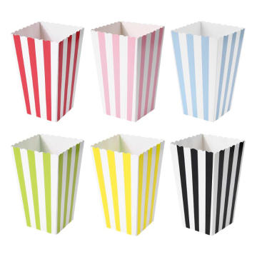Mini-boîtes à pop-corn multicolores en papier-cadeau-cadeau-sac-bon-en-cas-idéal-pour-un-grand-film-thème-soirée-film